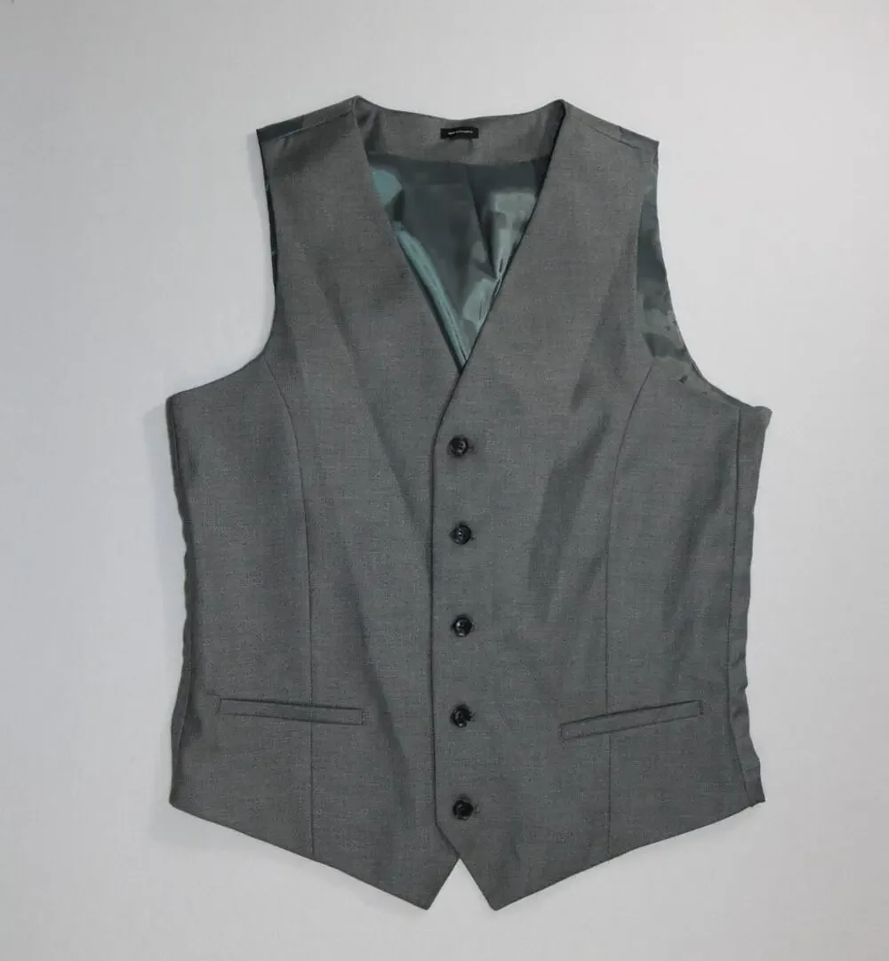 J.Ferrar Slim Fit Gray Dress Suit Vest Waistcoat M